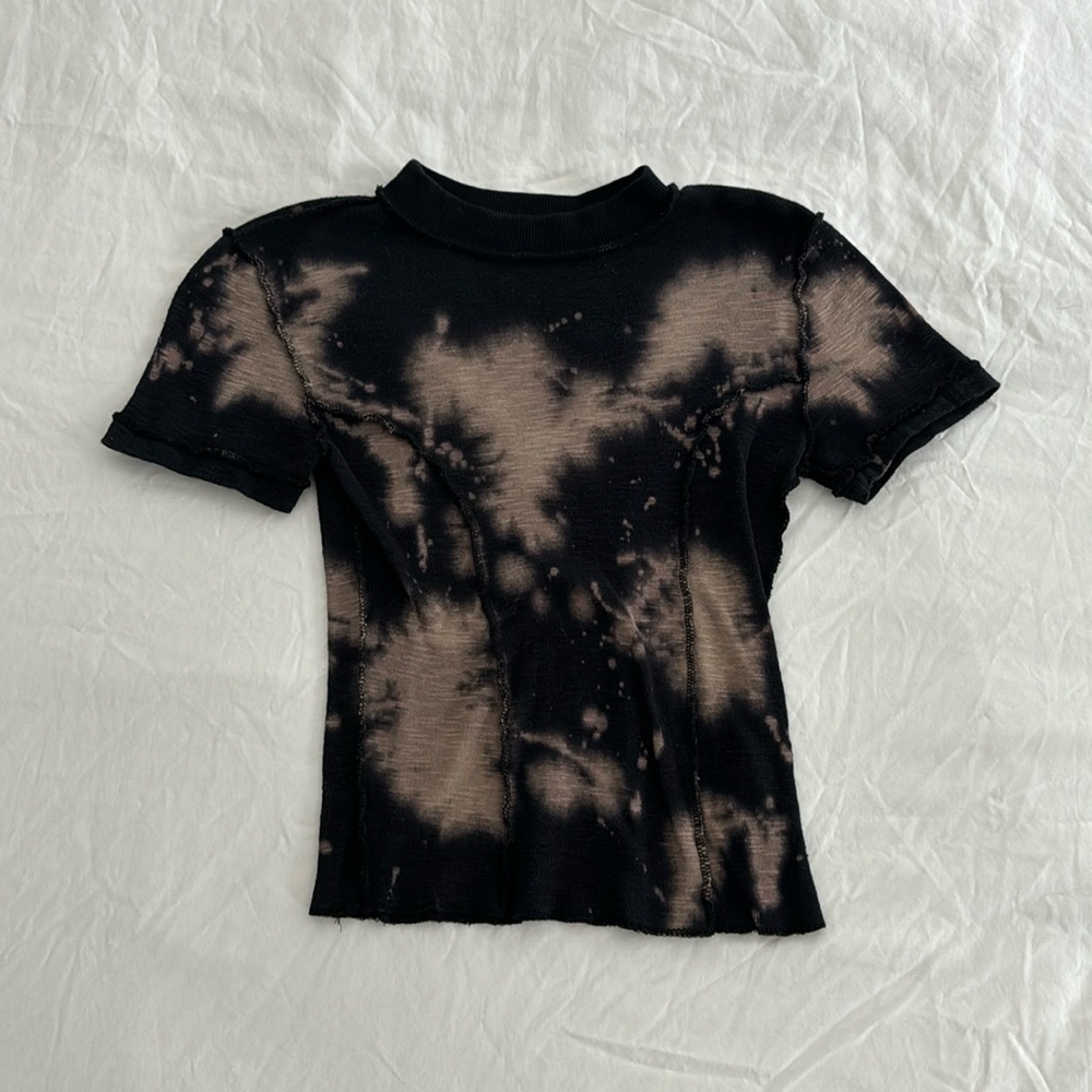 BDG Acid Wash High Neck Baby Tee Size XS